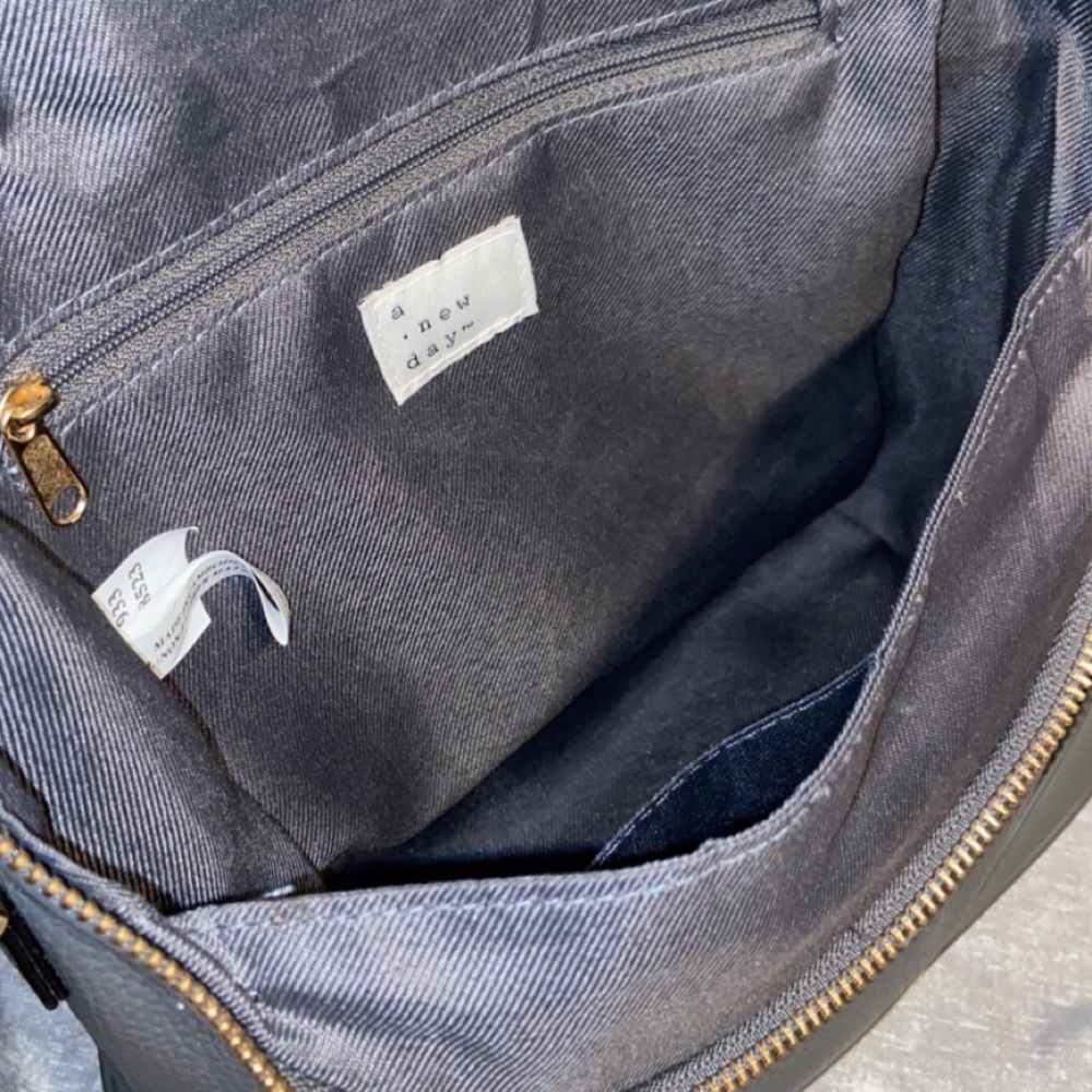 Gray Leather Mini Backpack - Picture 3 of 4
